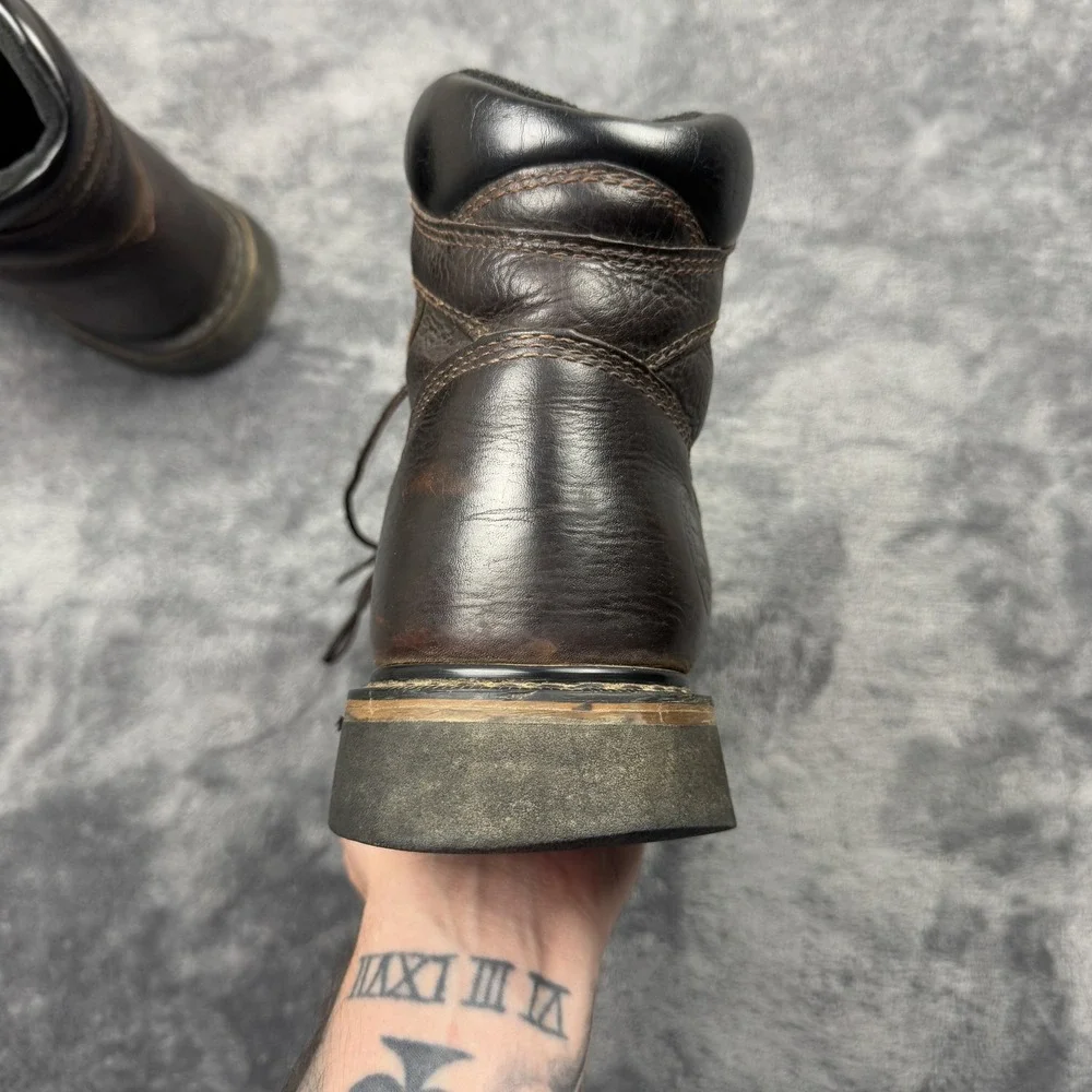 Red Wing Irish Setter Work Boots Mens 9.5 E2 Brown Leather Steel‎ Toe Lace Up